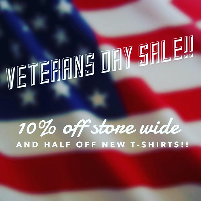This SATURDAY AND SUNDAY. We are closed Monday in honor of the holiday. Thank you to our veterans!!