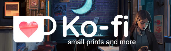 Alice Duke Ko-fi.com shop - postcard prints, free wallpapers and more