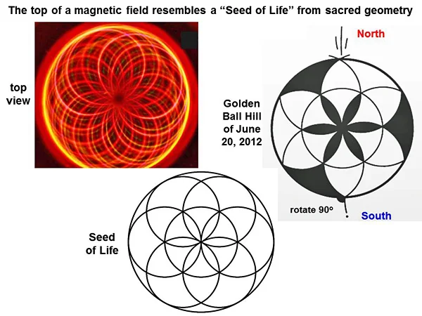 Figure 15: Magnetic fields and the Seed of Life (Anastazi 2012)