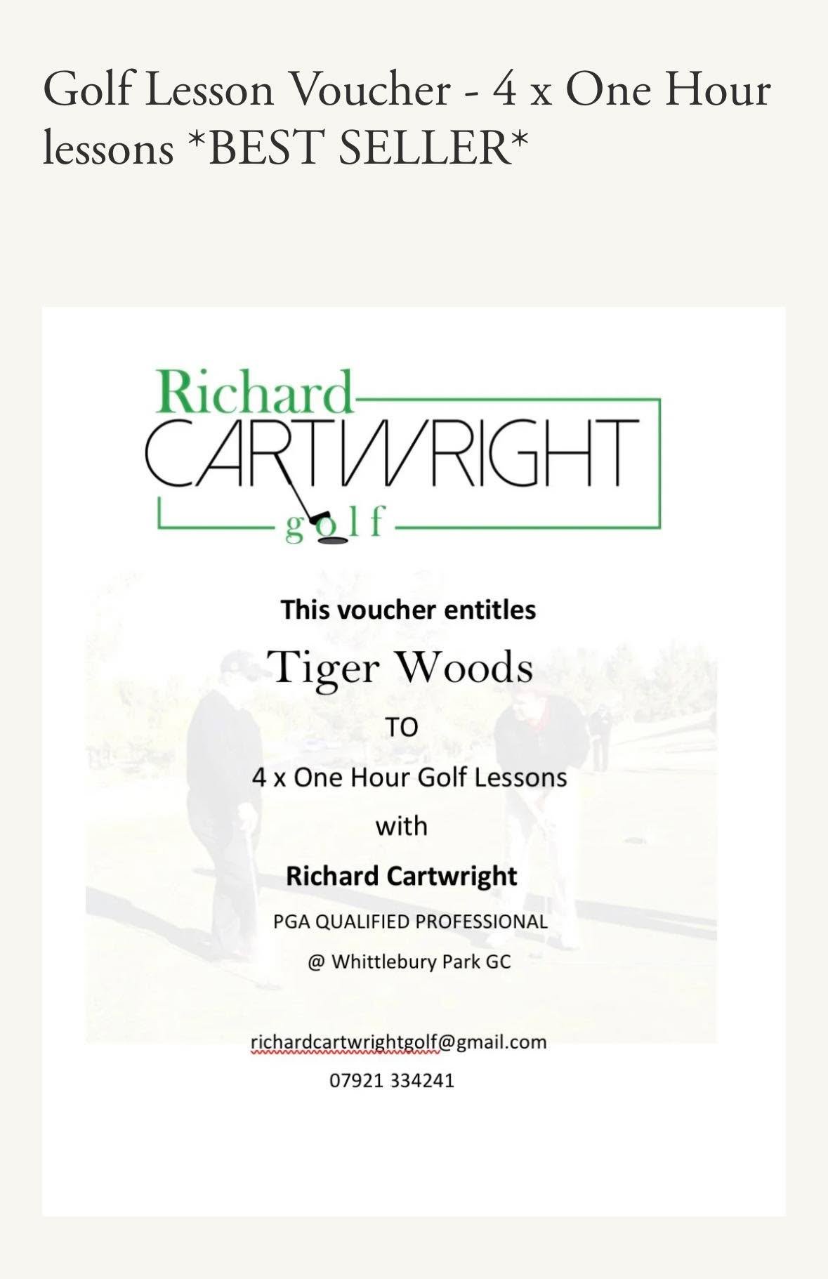 You better get in quick&hellip;.. there&rsquo;s only 10 GOLF LESSON VOUCHERS LEFT!!!

https://www.richardcartwrightgolf.co.uk/lesson-vouchers