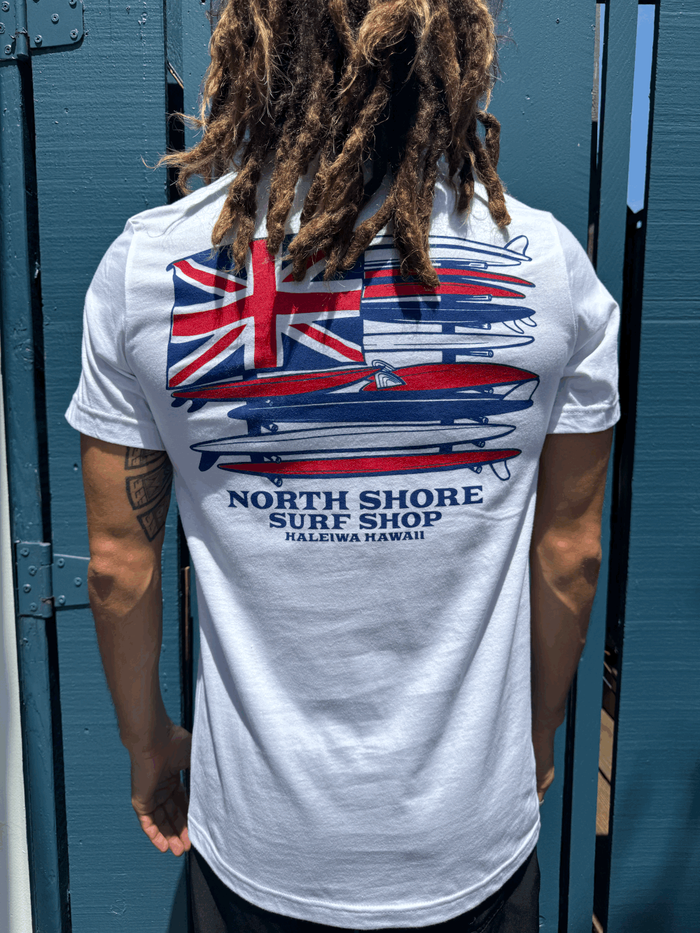90's ”万国旗“三本線“black“L“boro sweat Board Flag Tee — North Shore Surf Shop