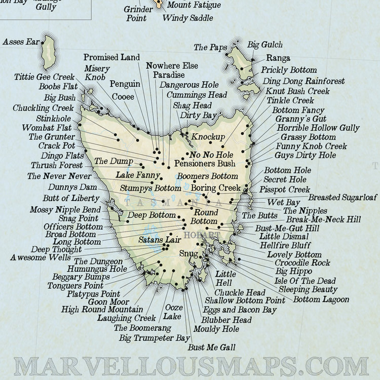 Map of Tasmania