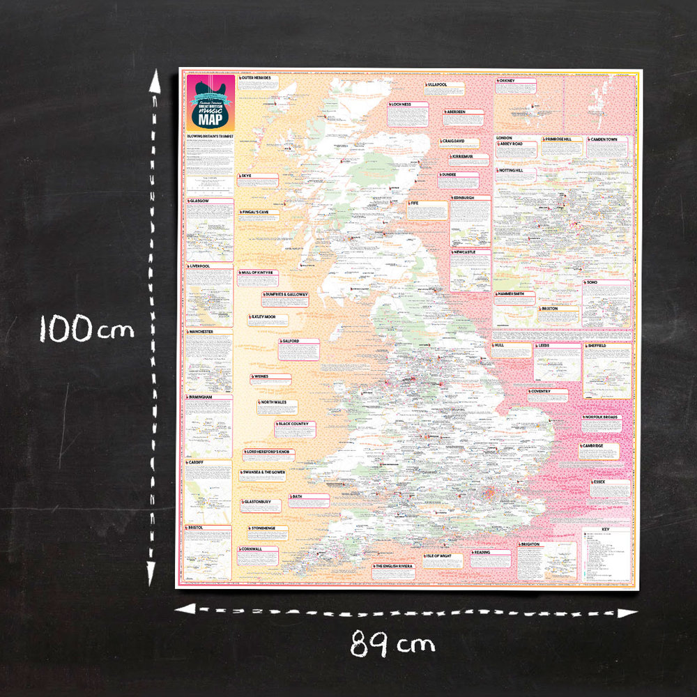 STG&rsquo;s Fastidiously Orchestrated Great British Music Map - Flat