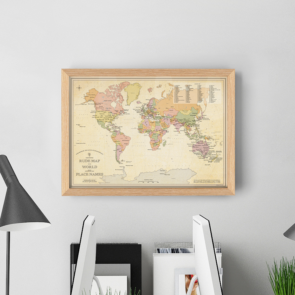 Rude World Map - Discover the Funniest and Most Amusing Place