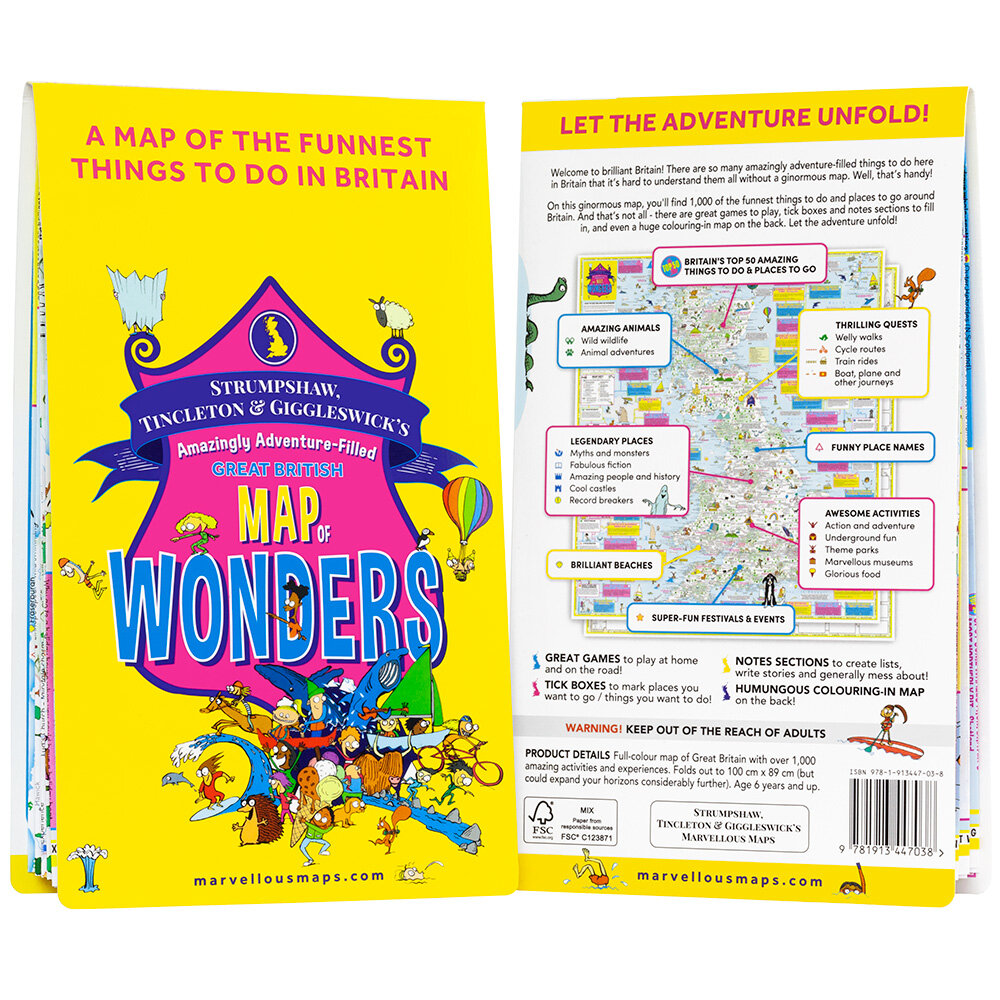 Stg S Amazingly Adventure Filled Great British Map Of Wonders St G S Marvellous Maps