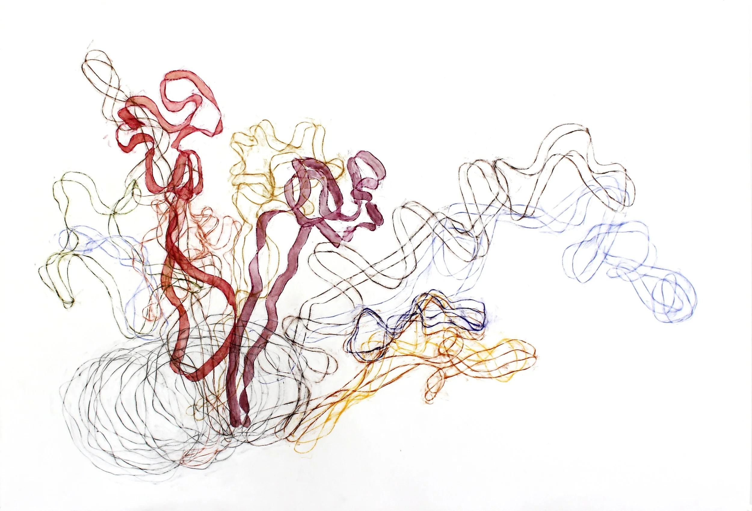  Watercolor Pencil and Graphite on paper, 32” X 40”, 2026 