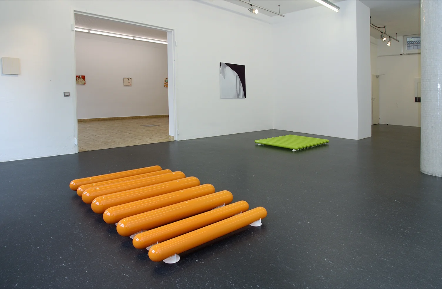 Pipe Dreams 2, Pipe Dreams 3, Shirtinstallation view&nbsp;Dublin Connection, &nbsp;Galerie Michael Sturm, Stuttgart, Germany, 2004 