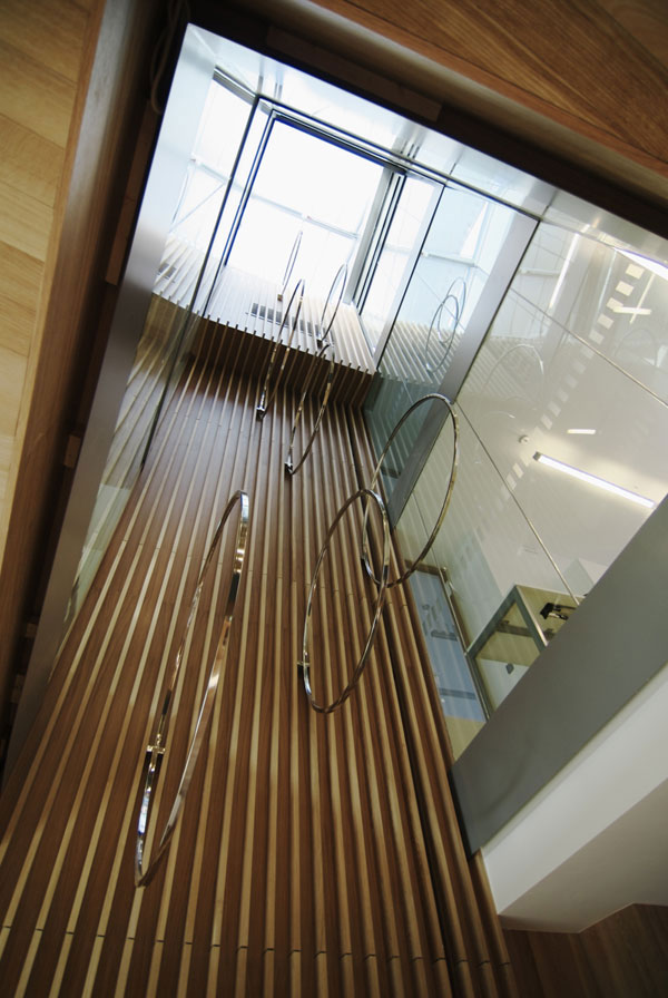 Lincoln Place 2010 Stainless steel Sculpture for 4-storey atrium Dimensions variable