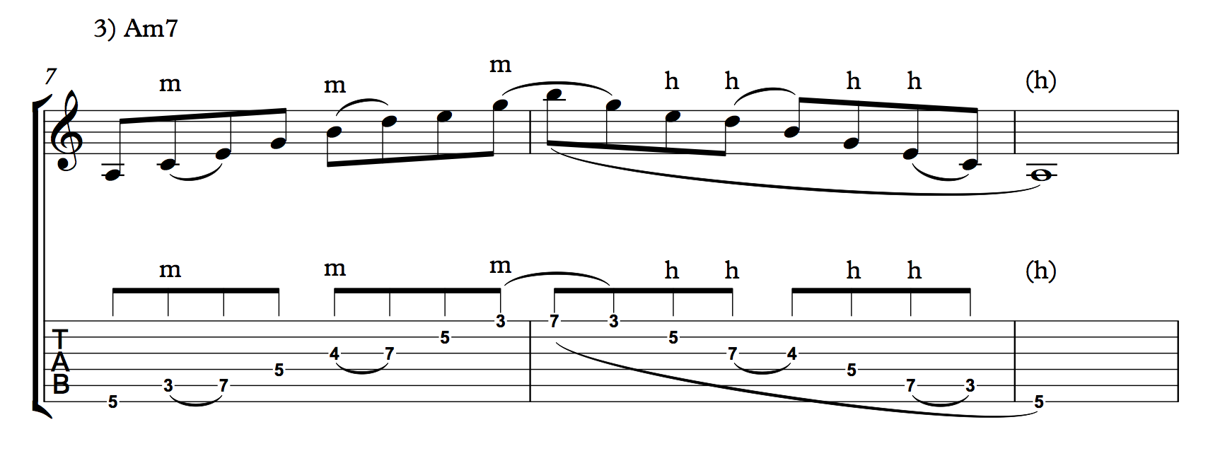 Nick Johnston Guitar - Cm arpeggio Lick (Am)