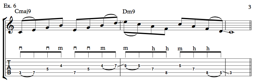 Nick Johnston Guitar - Arpeggio Sequence Lick - Ex. 6