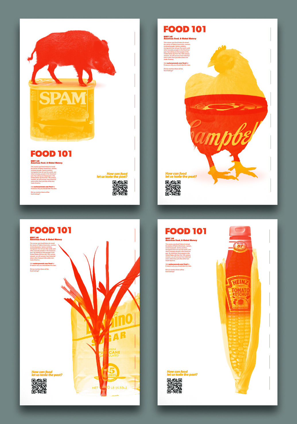  Poster series for Harvard History Department’s Food 101 course. 
