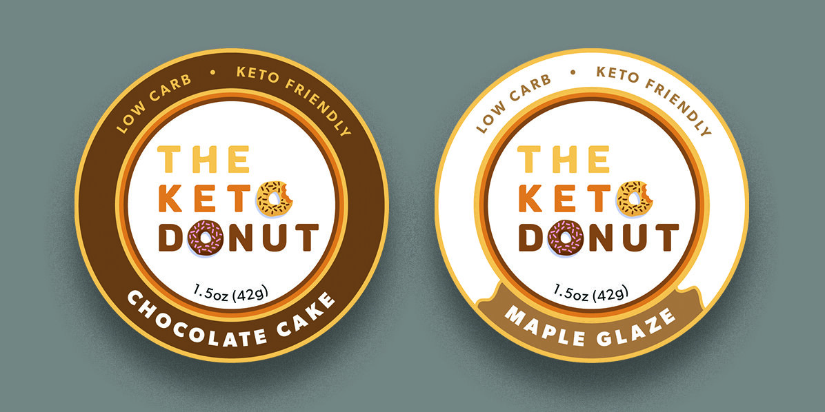  Label design and logo for The Keto Donut. San Diego, CA.  