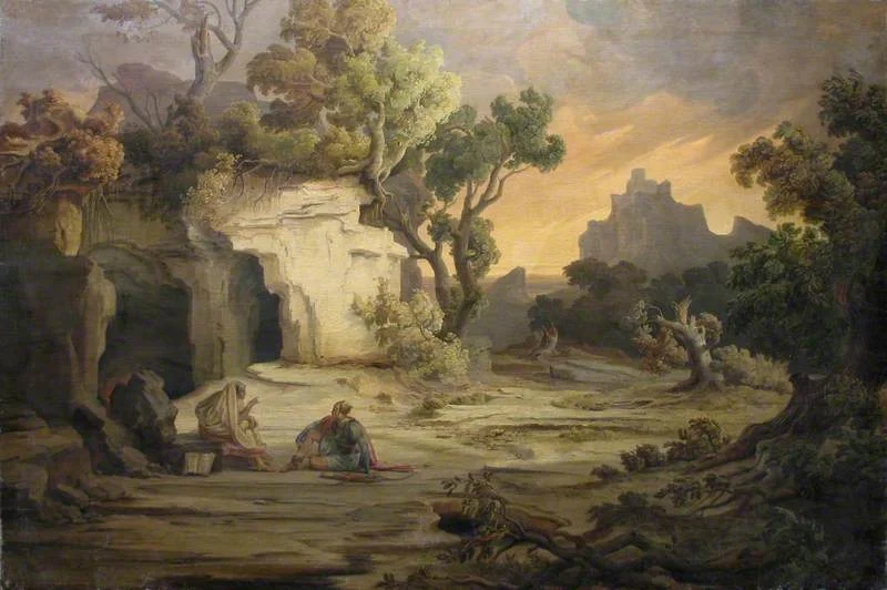The Cumean Sibyl and Aeneas by August Albert Zimmerman