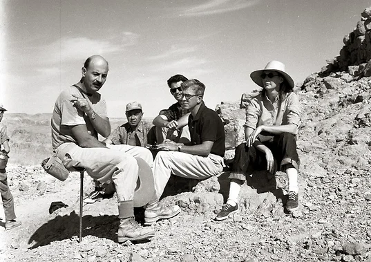 Yigael Yadin at Masada, discoverer of Babatha's Ketubah. 