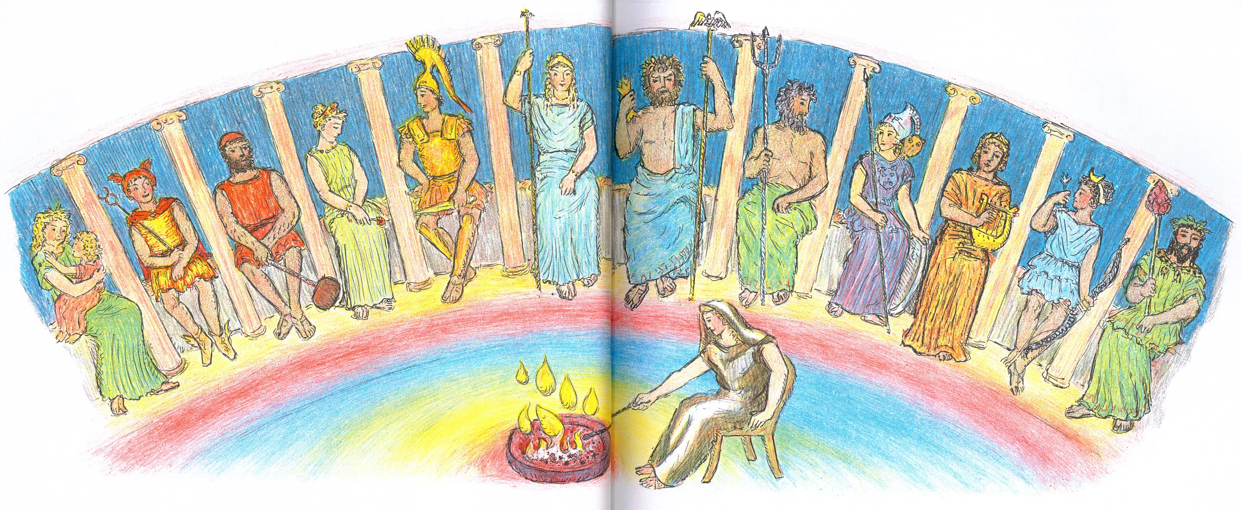Olympians in D'Aulaires' Book of Greek Myths
