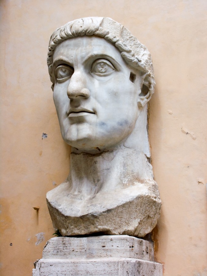 Colossal head of Constantine I, early fourth century | Rome, Palazzo dei Convervatori | Image source: Wikimedia Commons