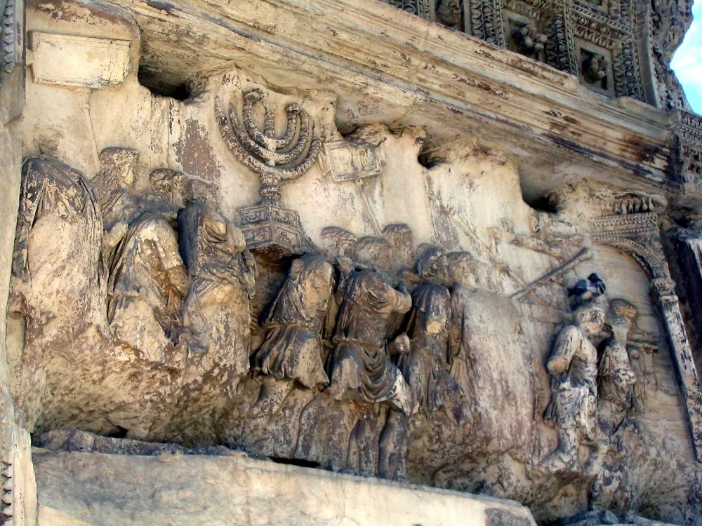 Menorah relief from the Arch of Titus, Rome | Image source