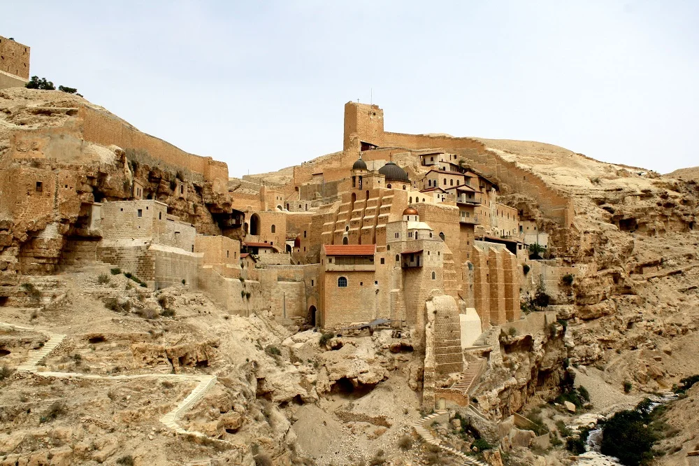 Monastery of Mar Saba, Kidron Valley | Traditionally founded in 483CE | Image source
