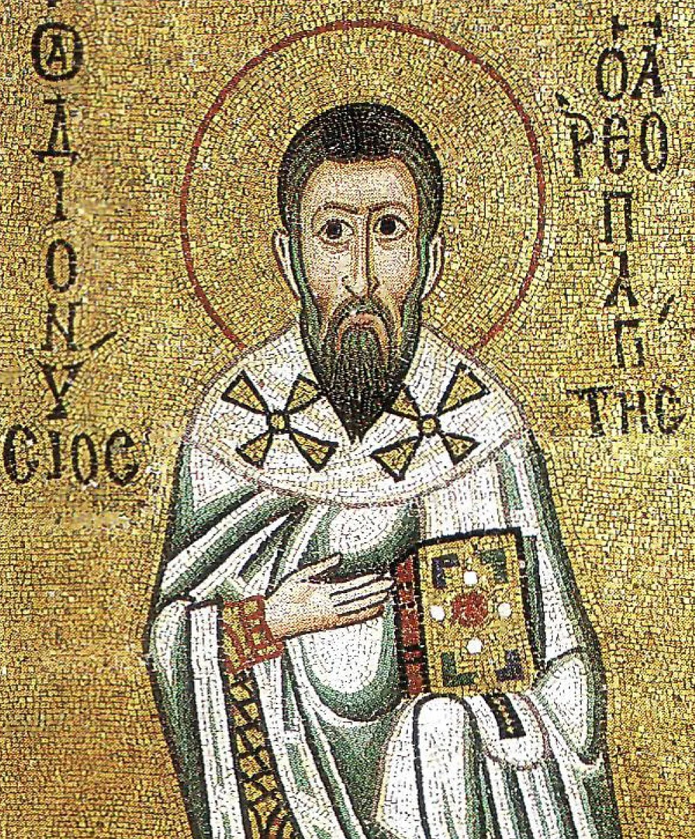 Byzantine mosaic of Dionysius the Areopagite | C11, Hosios Loukas Monastery, Boeotia | Image Source