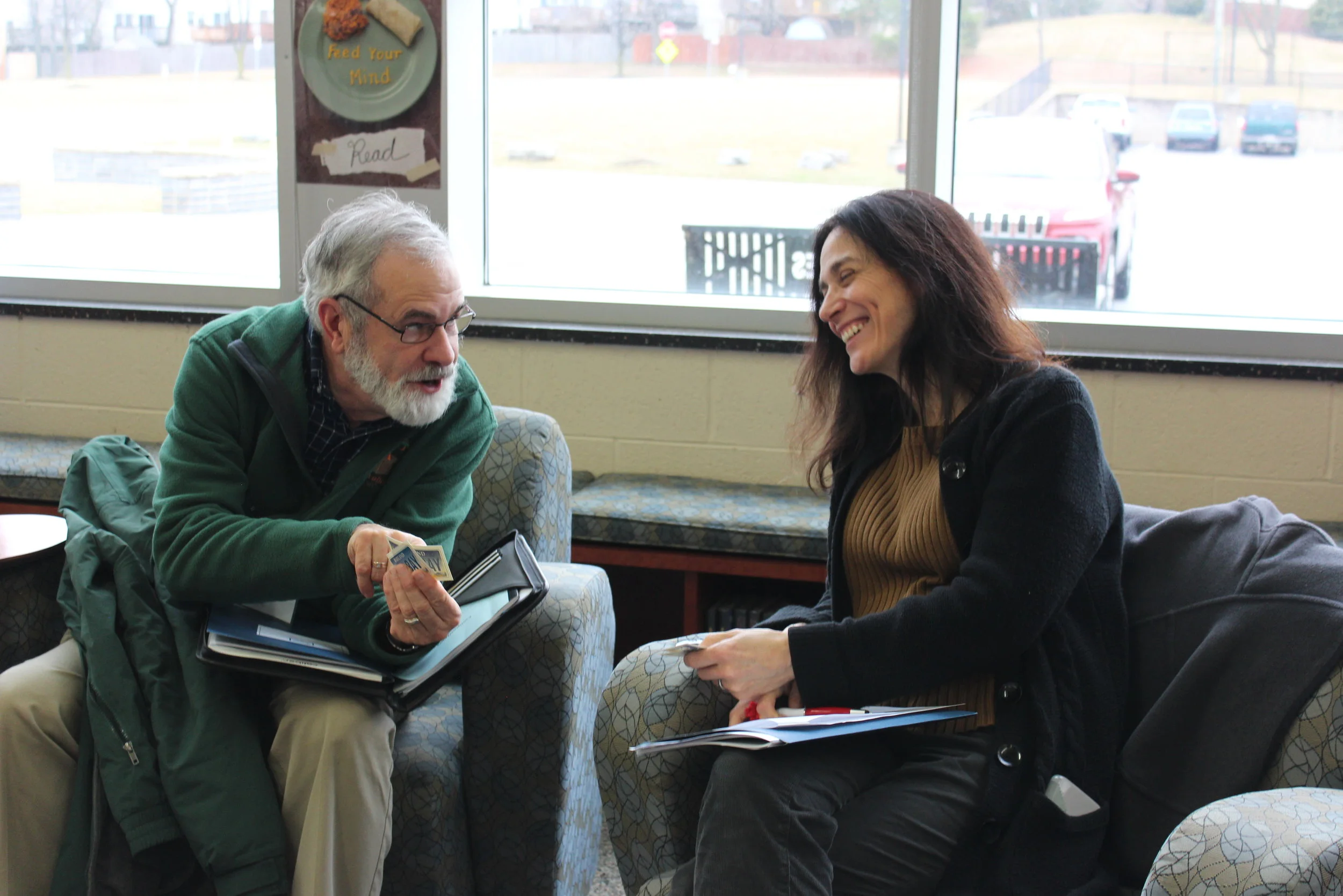 Bob Keddell and Class 10 Environmental Literacy Candidate Tatiana Klein