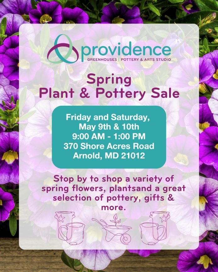 Providence of Maryland's Spring Plant &amp; Pottery Sale