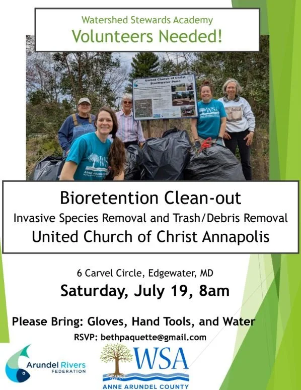 Bioretention Clean-out at nited Church of Christ Annapolis