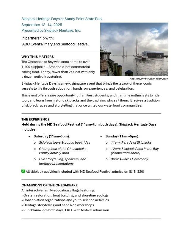 Maryland Seafood Festival &amp; Skipjack Heritage Day
