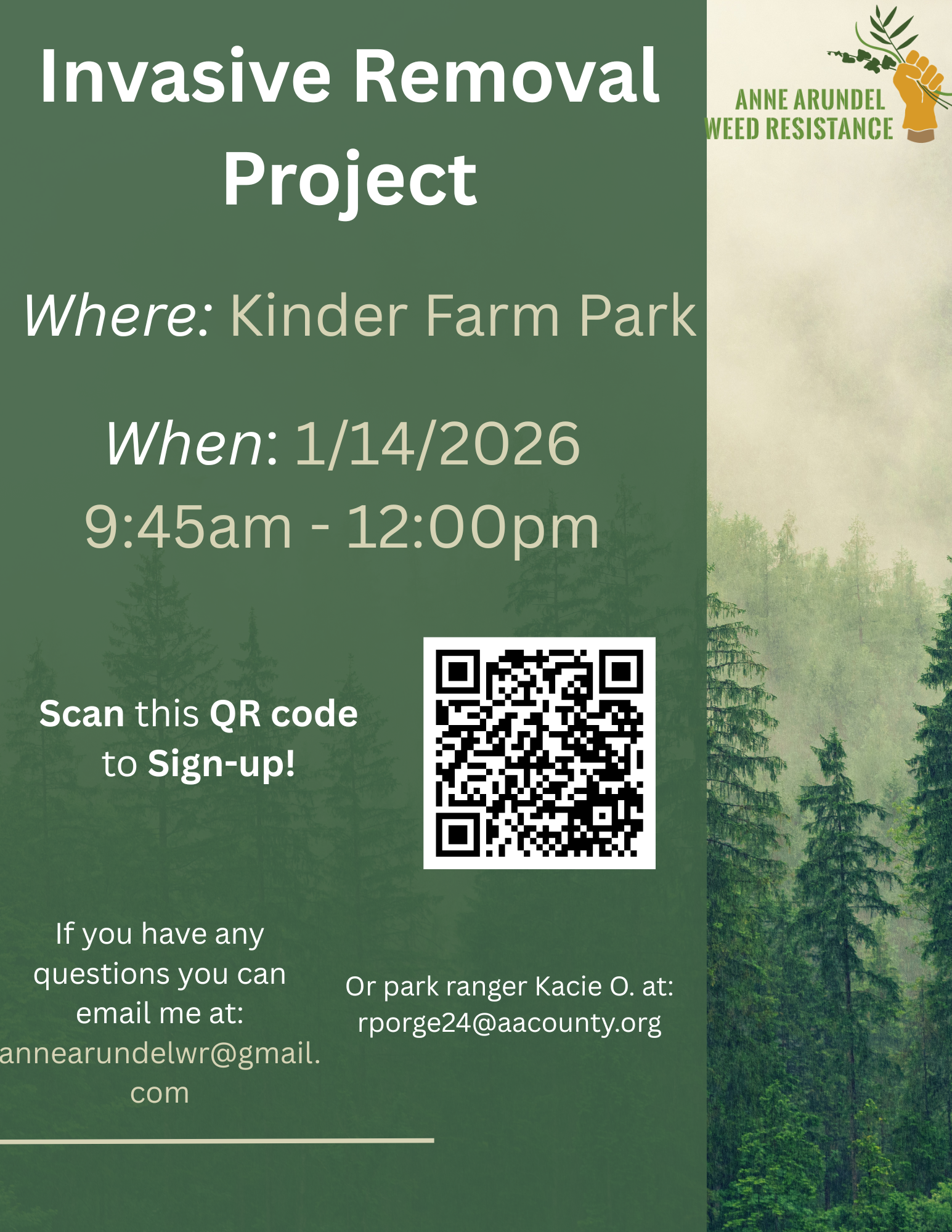 Anne Arundel Weed Resistance Invasive Removal Project