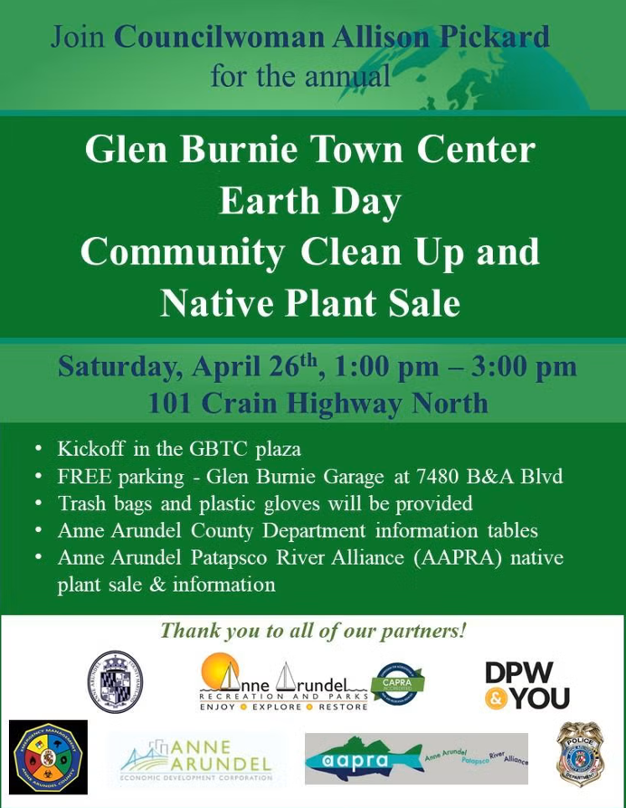 Glen Burnie Earth Day Clean-up and Native Plant Sale