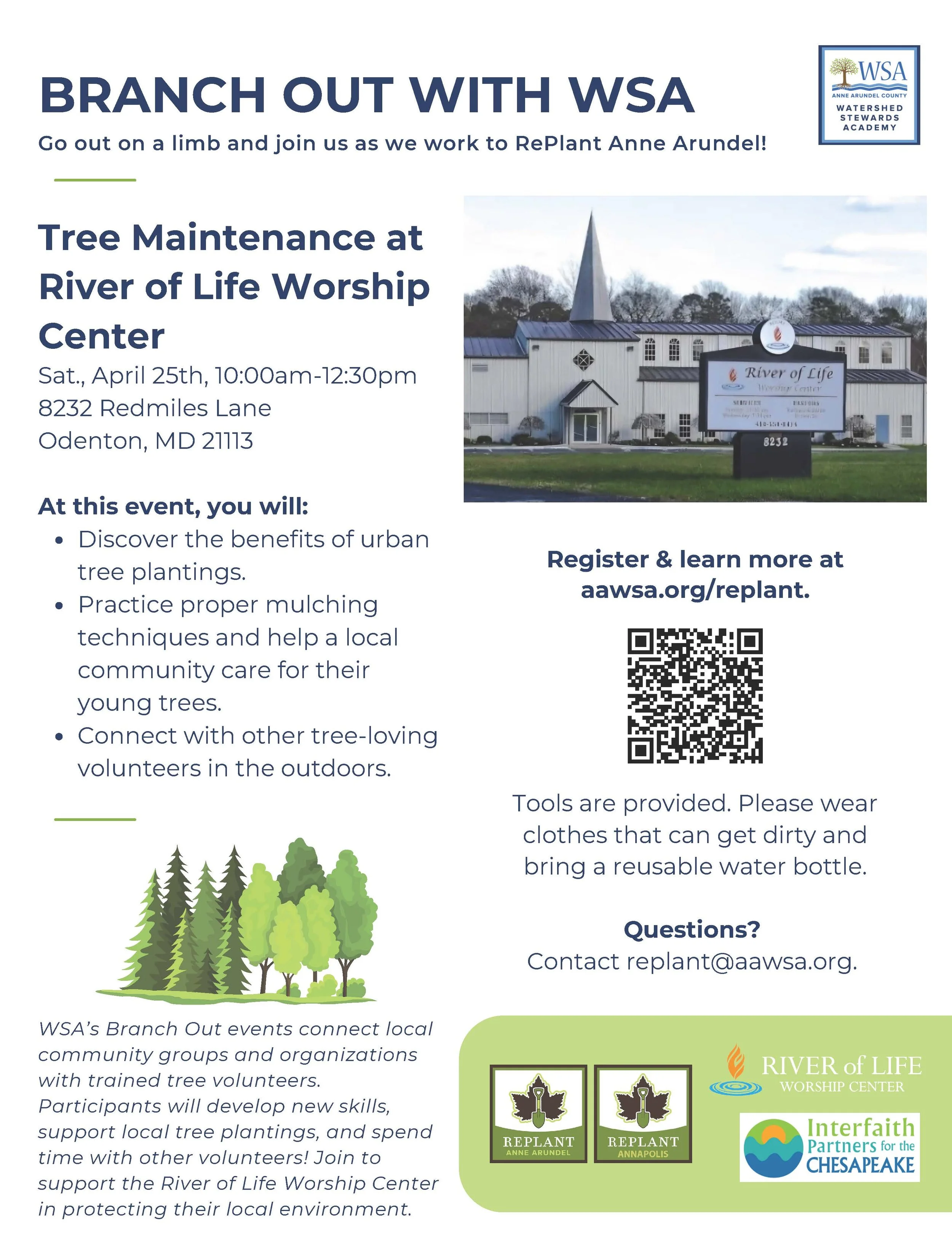 Branch Out with WSA at River of Life Worship Center