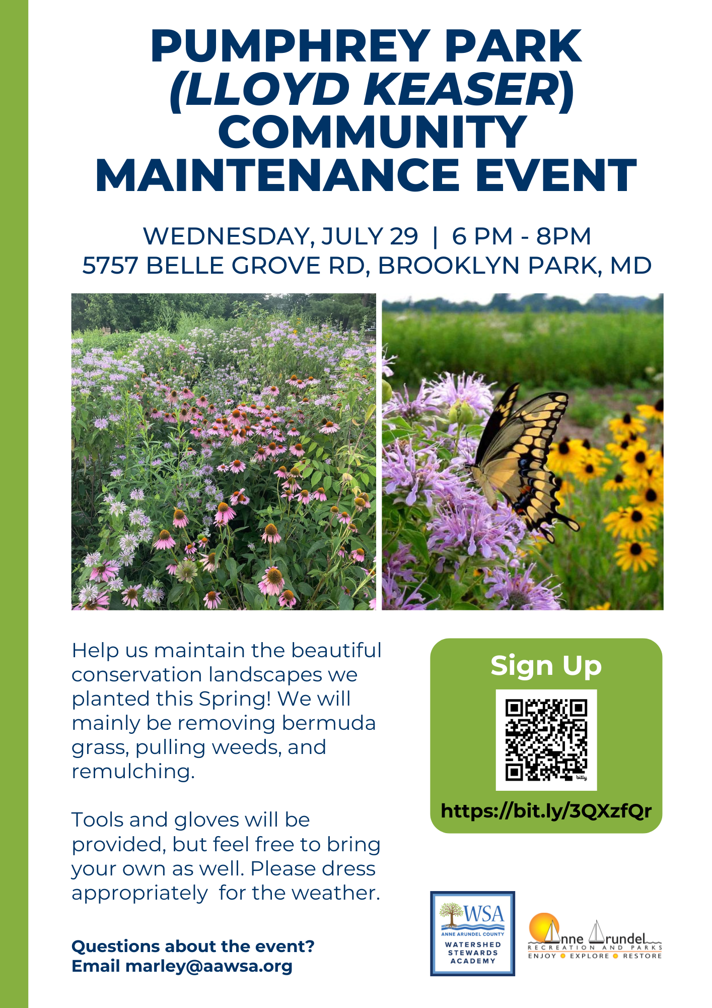 WSA's Pumphrey Park (Lloyd Keaser) Planting Maintenance