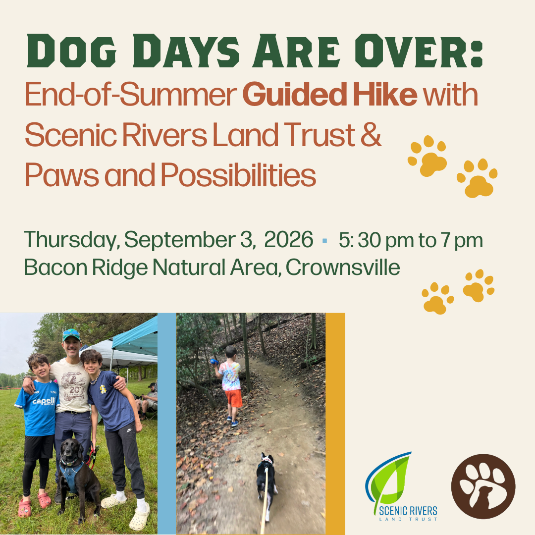 End-of-Summer Guided Hike with Scenic Rivers Land Trust &amp; Paws and Possibilities