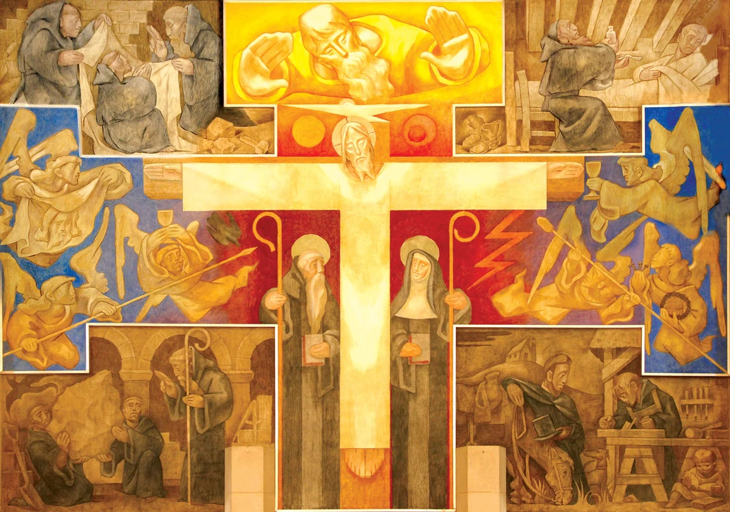 The Abbey Fresco showing Christ glorified.