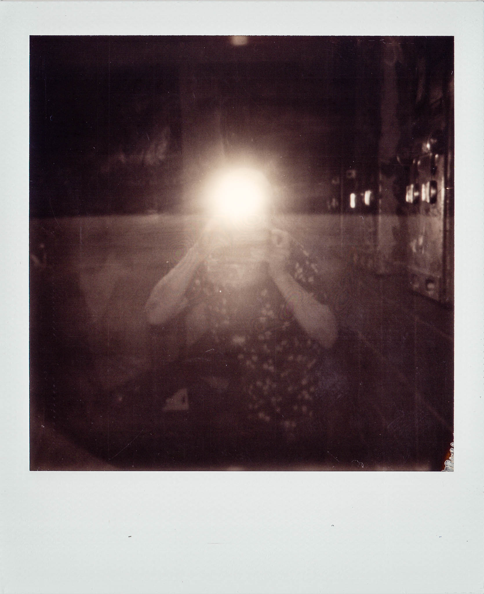 Polaroid selfie of photographer David Lawrence