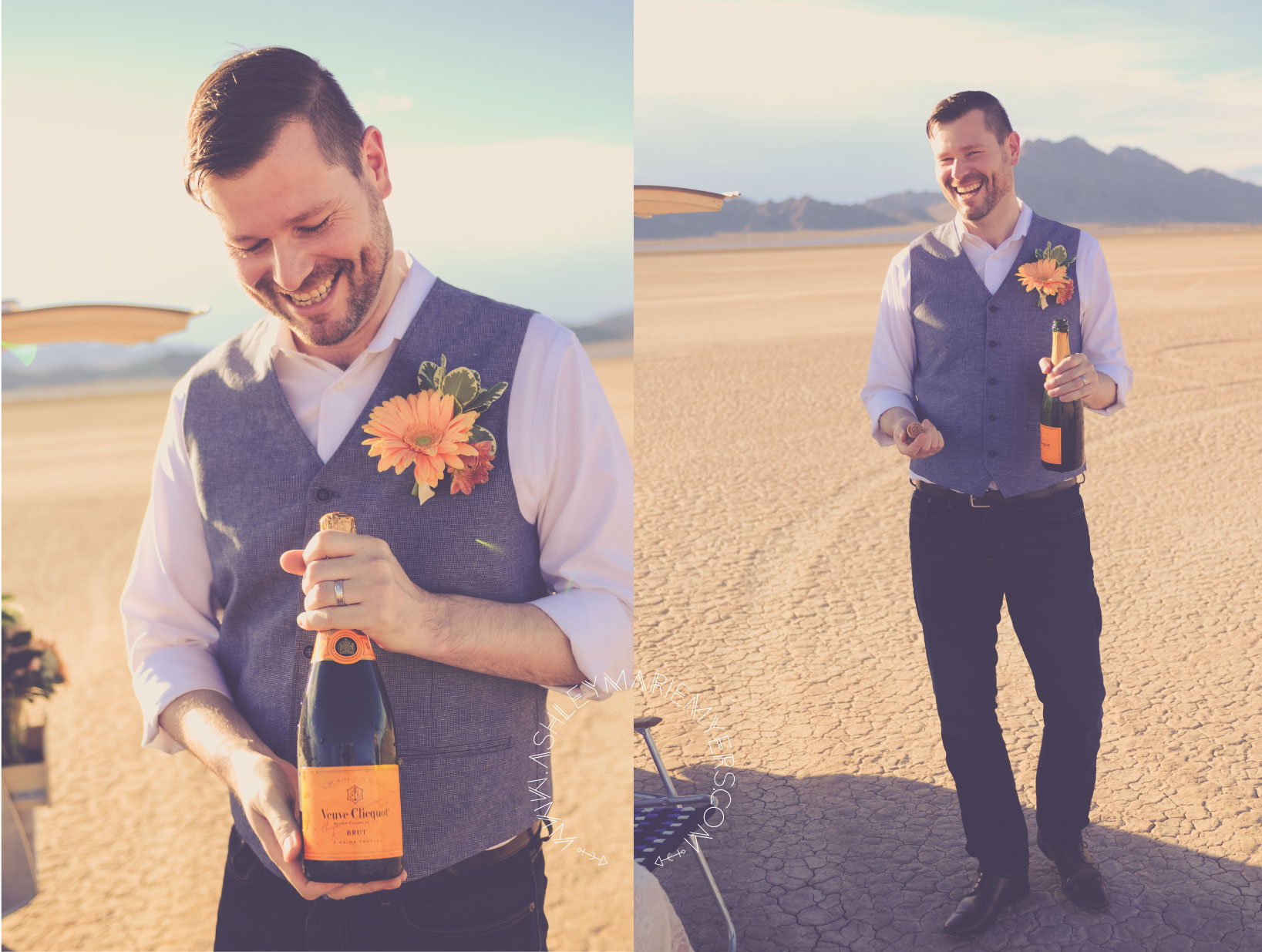 Las Vegas Desert wedding with Flora Pop Dry Lake Bed Wedding, 