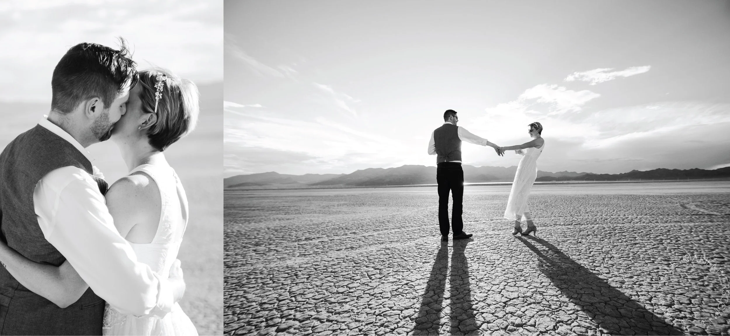 Las Vegas Desert wedding with Flora Pop Dry Lake Bed Wedding, 