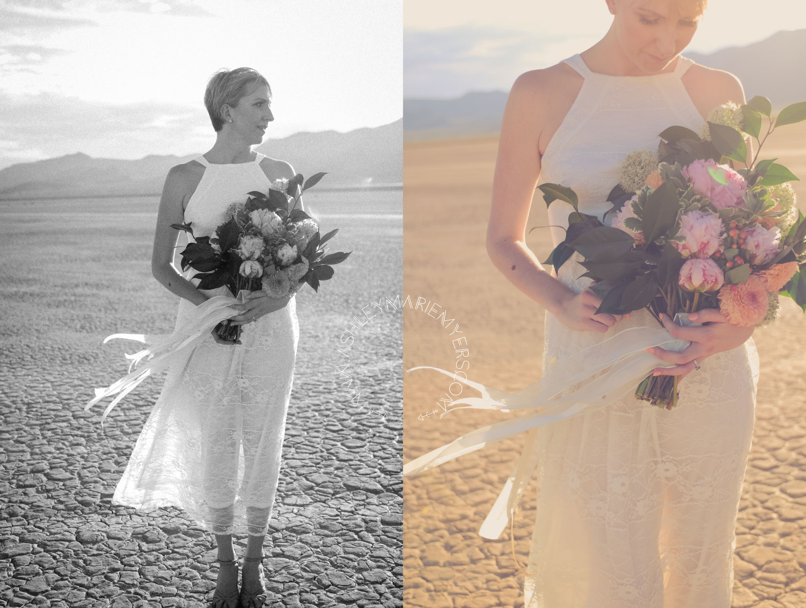 Las Vegas Desert wedding with Flora Pop Dry Lake Bed Wedding, 