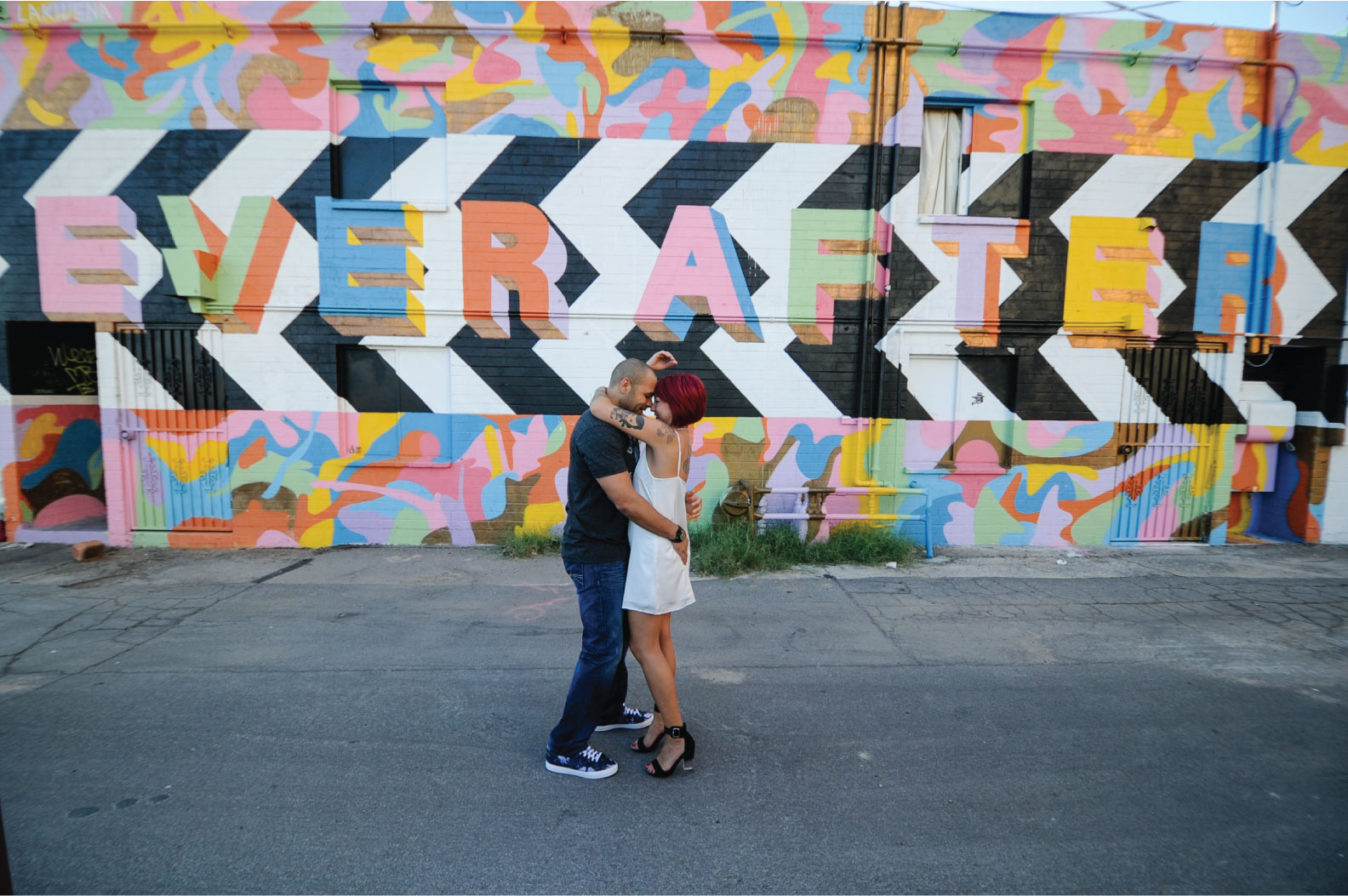 downtown engagement, rock'n roll bride, engagement session, photo shoot engagement, rock'n engagement, fun engagement session, 