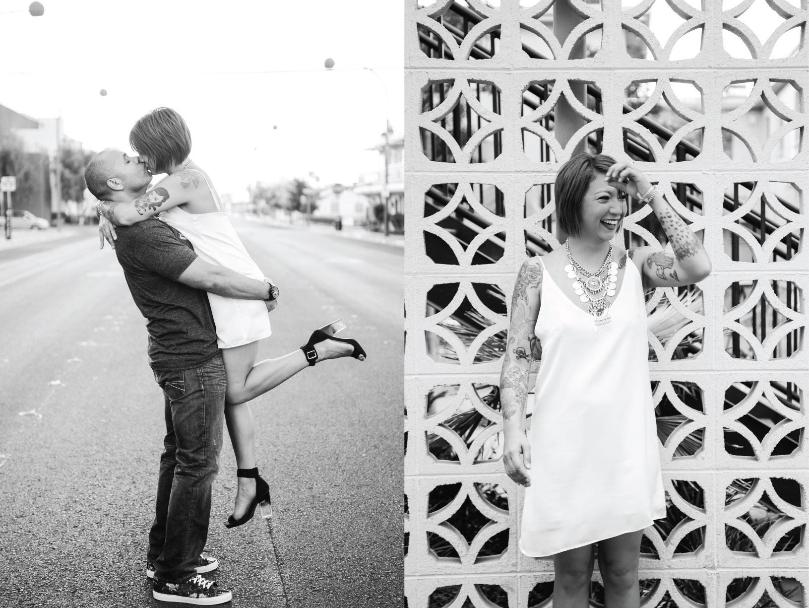 downtown engagement, rock'n roll bride, engagement session, photo shoot engagement, rock'n engagement, fun engagement session, 