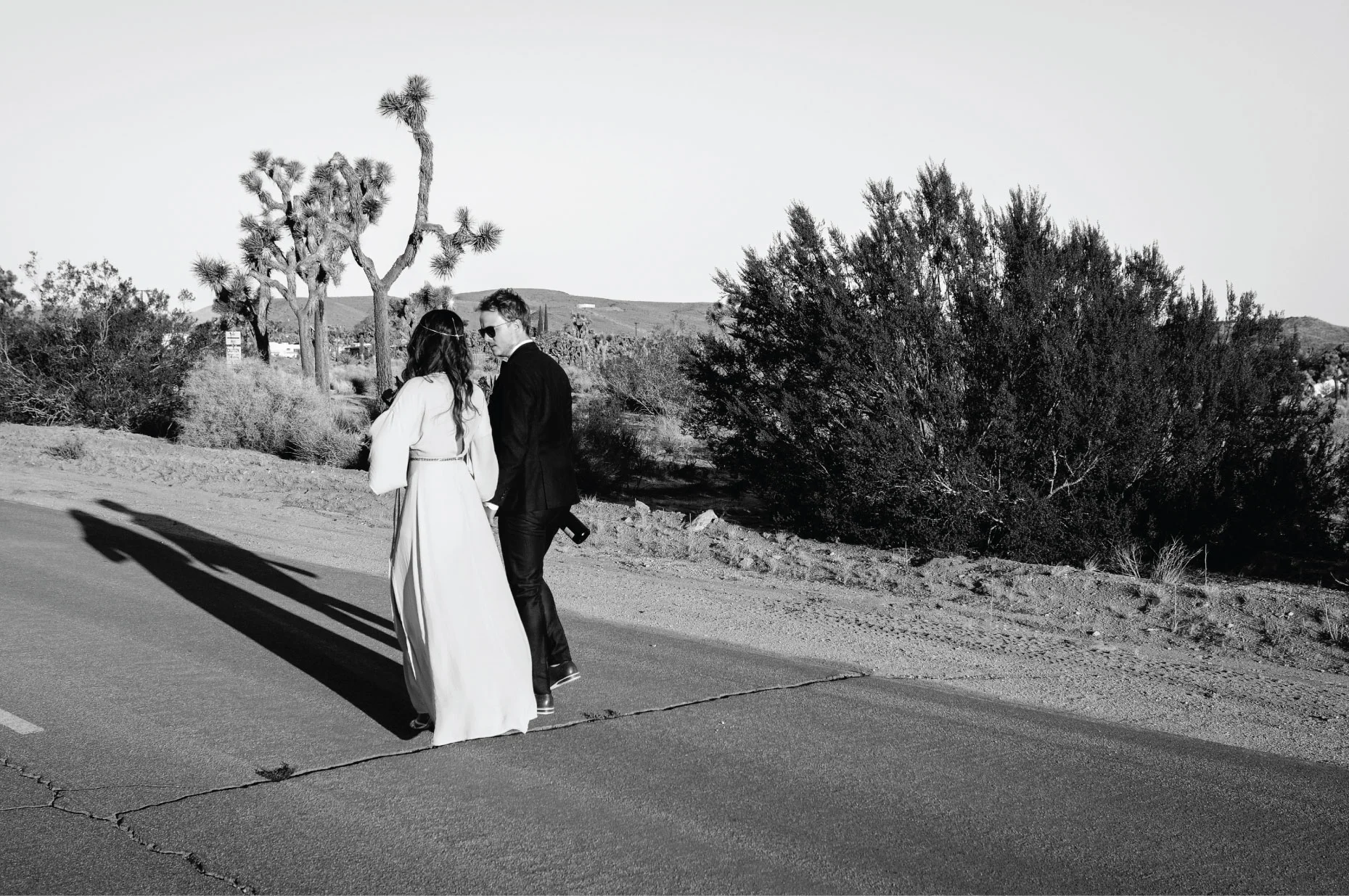 Joshua Tree Elopement, Joshua Tree Wedding, Joshua Tree, CA, Pink Wedding Dress, sunrise wedding, sunrise elopement, Flora Pop Elopement