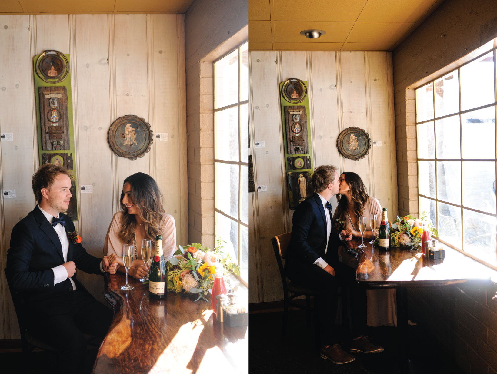 Joshua Tree Elopement, Joshua Tree Wedding, Joshua Tree, CA, Pink Wedding Dress, sunrise wedding, sunrise elopement, Flora Pop Elopement