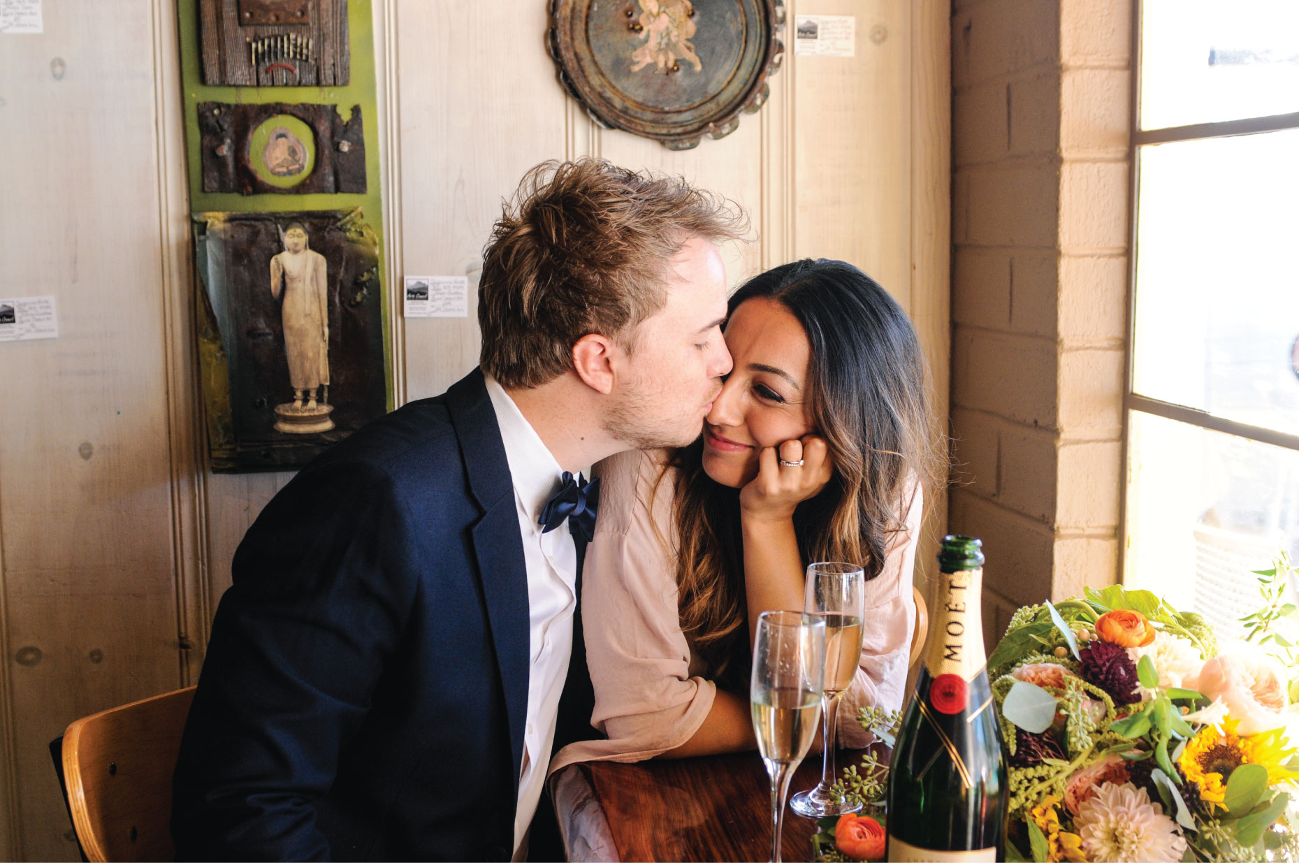 Joshua Tree Elopement, Joshua Tree Wedding, Joshua Tree, CA, Pink Wedding Dress, sunrise wedding, sunrise elopement, Flora Pop Elopement