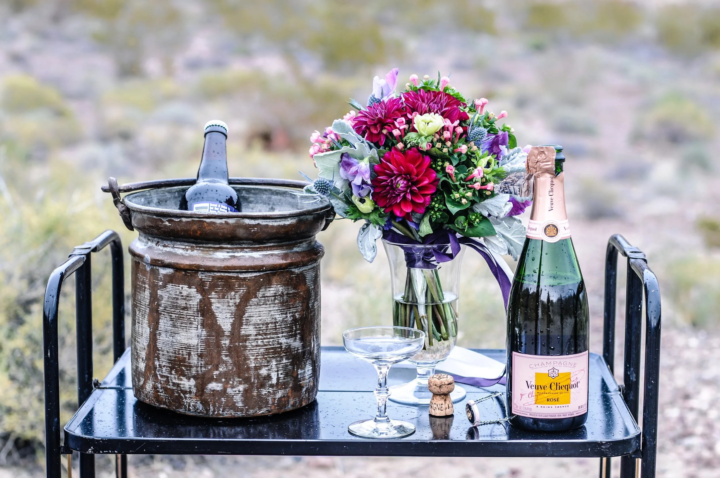 pop up wedding, flora pop wedding, elopement, las vegas elopement, desert elopement, smoke bomb wedding