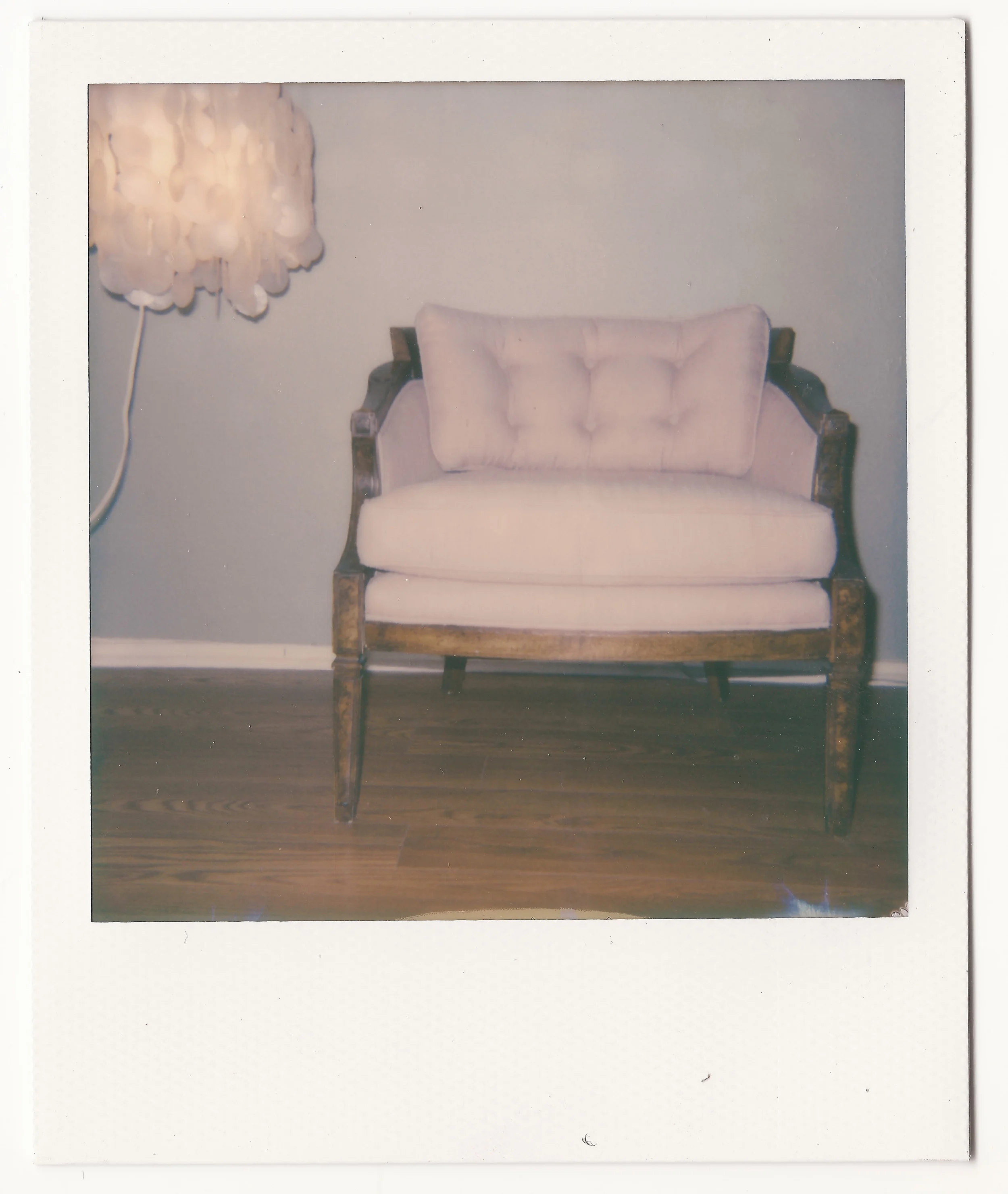 A pre midcentury pink upholstered chair I picked up for $35. 