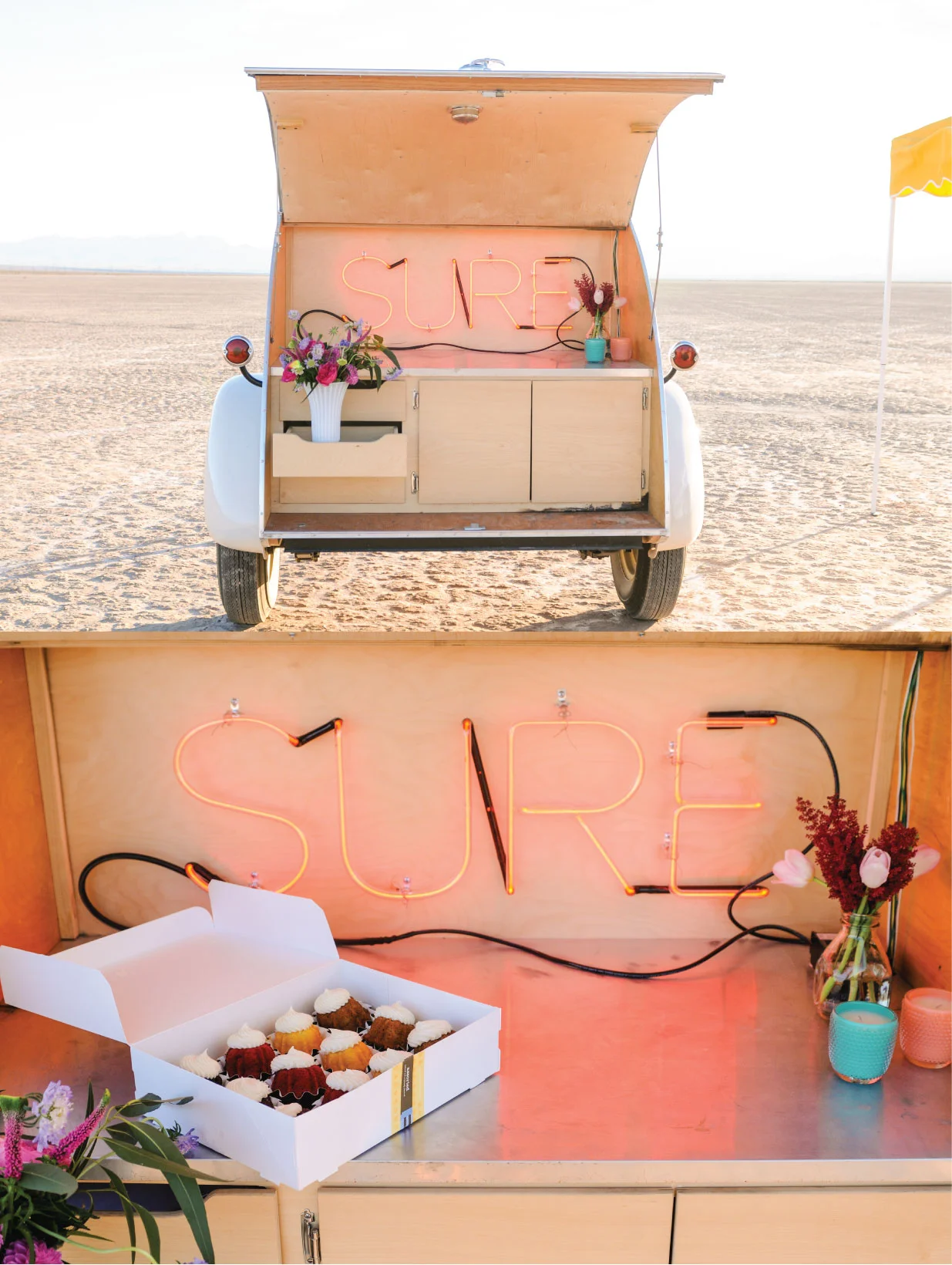 Silver Trailer / Flora Pop Desert Elopement 