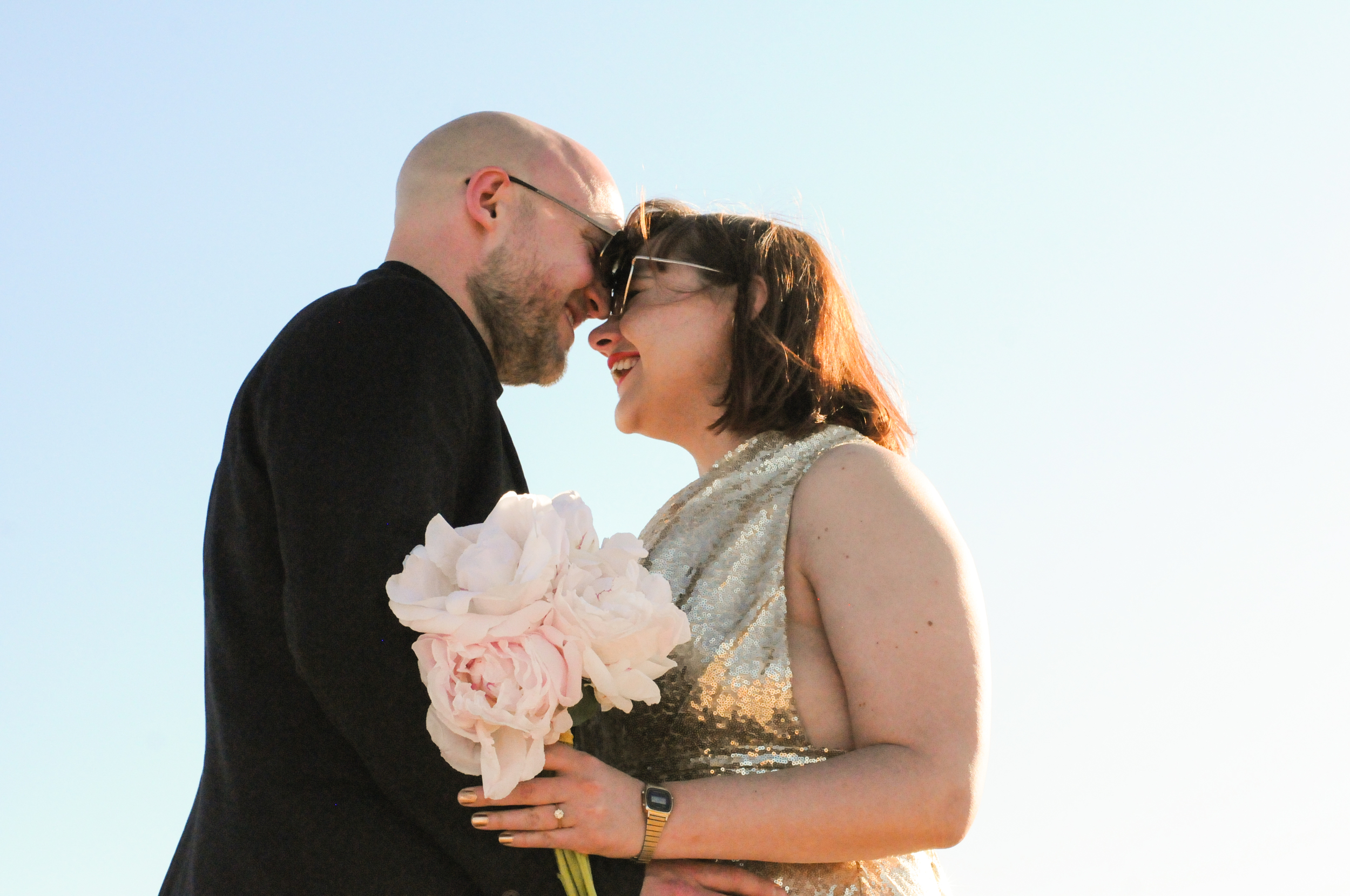 smoke bomb wedding, pop up wedding, elopement las vegas, las vegas elopement, smoke bomb elopement, elope in vegas, las vegas, dry lake bed, orange smoke bomb