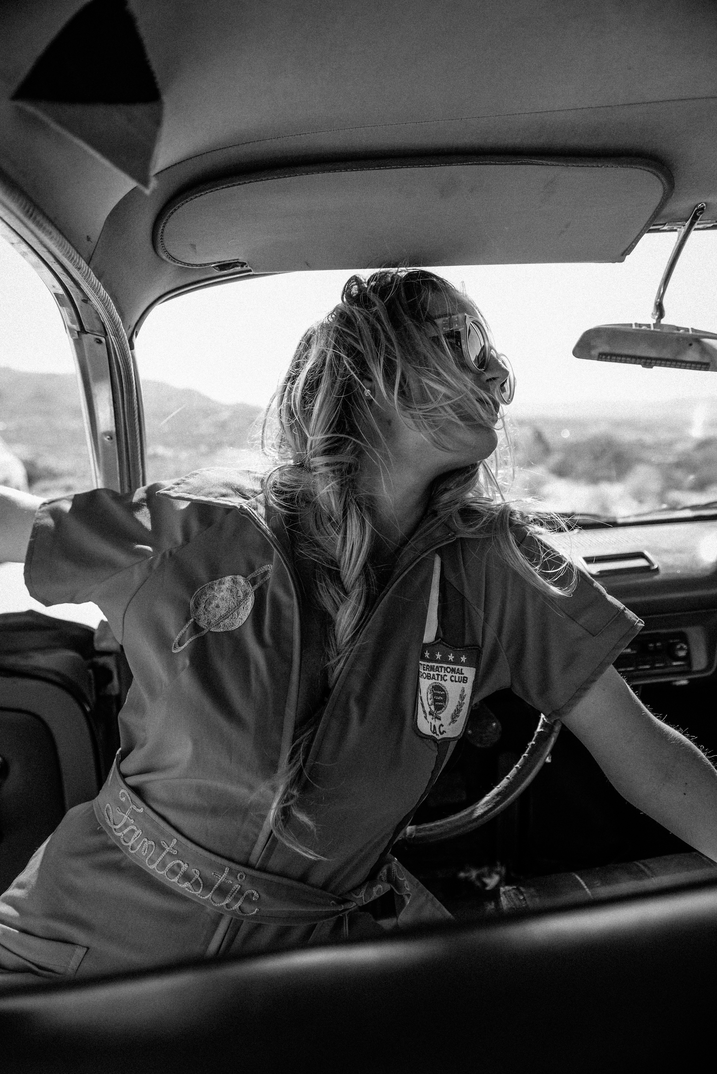 festival wear, vintage jumpsuit, red, festival outfit, ldv vintage, boho bunnie, joshua tree, desert vibes, ashley marie myers, festival gear, vintage outfits, vintage wear, boho, vintage car, red car,