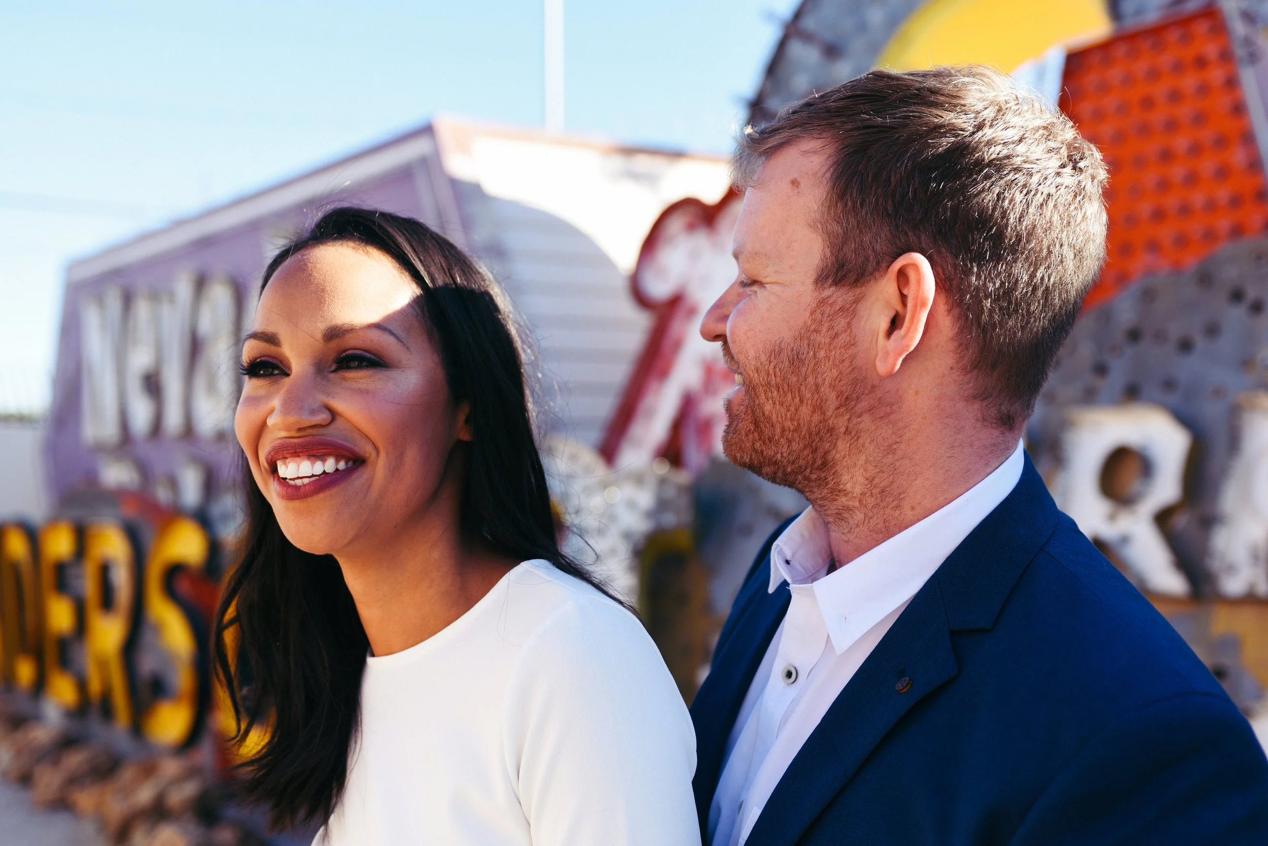 Neon Museum, Las Vegas Neon Museum, Neon Museum wedding, Vintage signs, Las Vegas Elopement, Flora Pop Elopement, Dry Lake Bed Elopement,