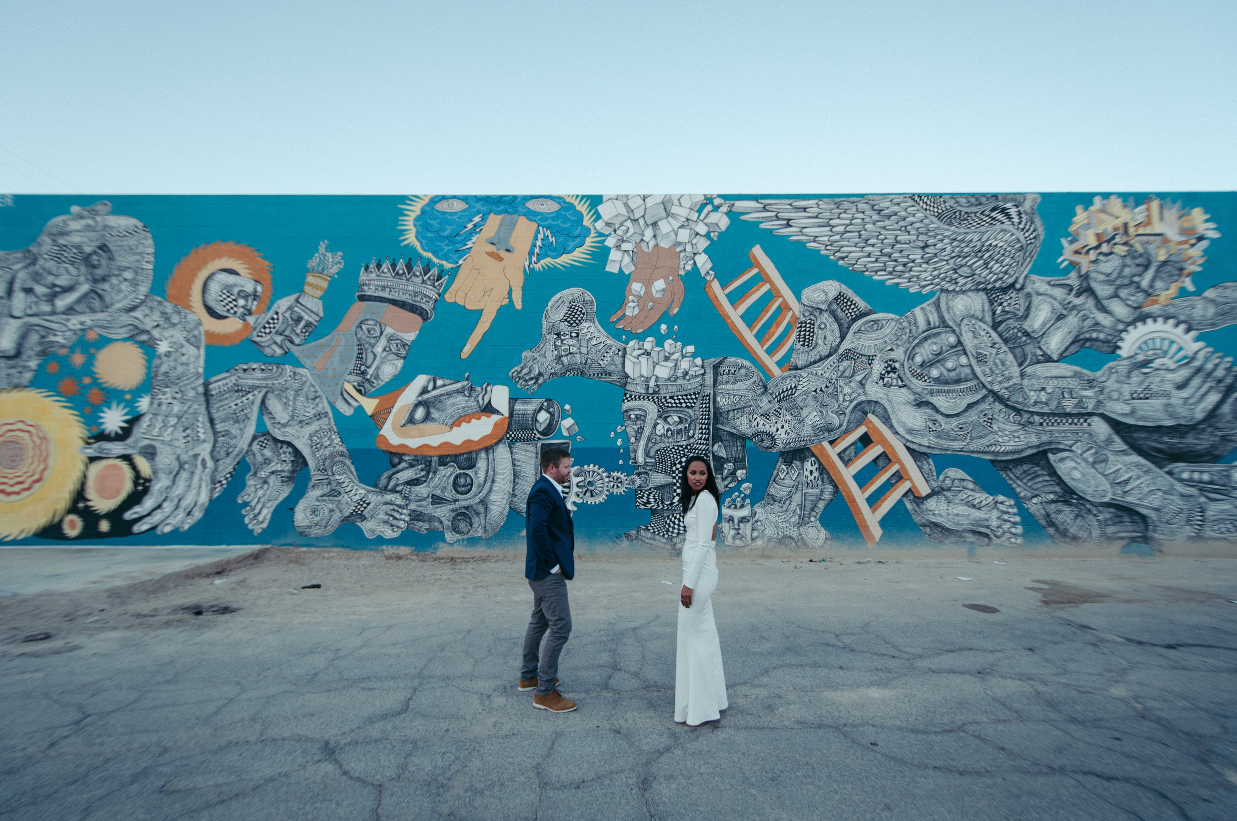 dtlv, downtown las vegas, murals wedding, Neon Museum, Las Vegas Neon Museum, Neon Museum wedding, Vintage signs, Las Vegas Elopement, Flora Pop Elopement, Dry Lake Bed Elopement,