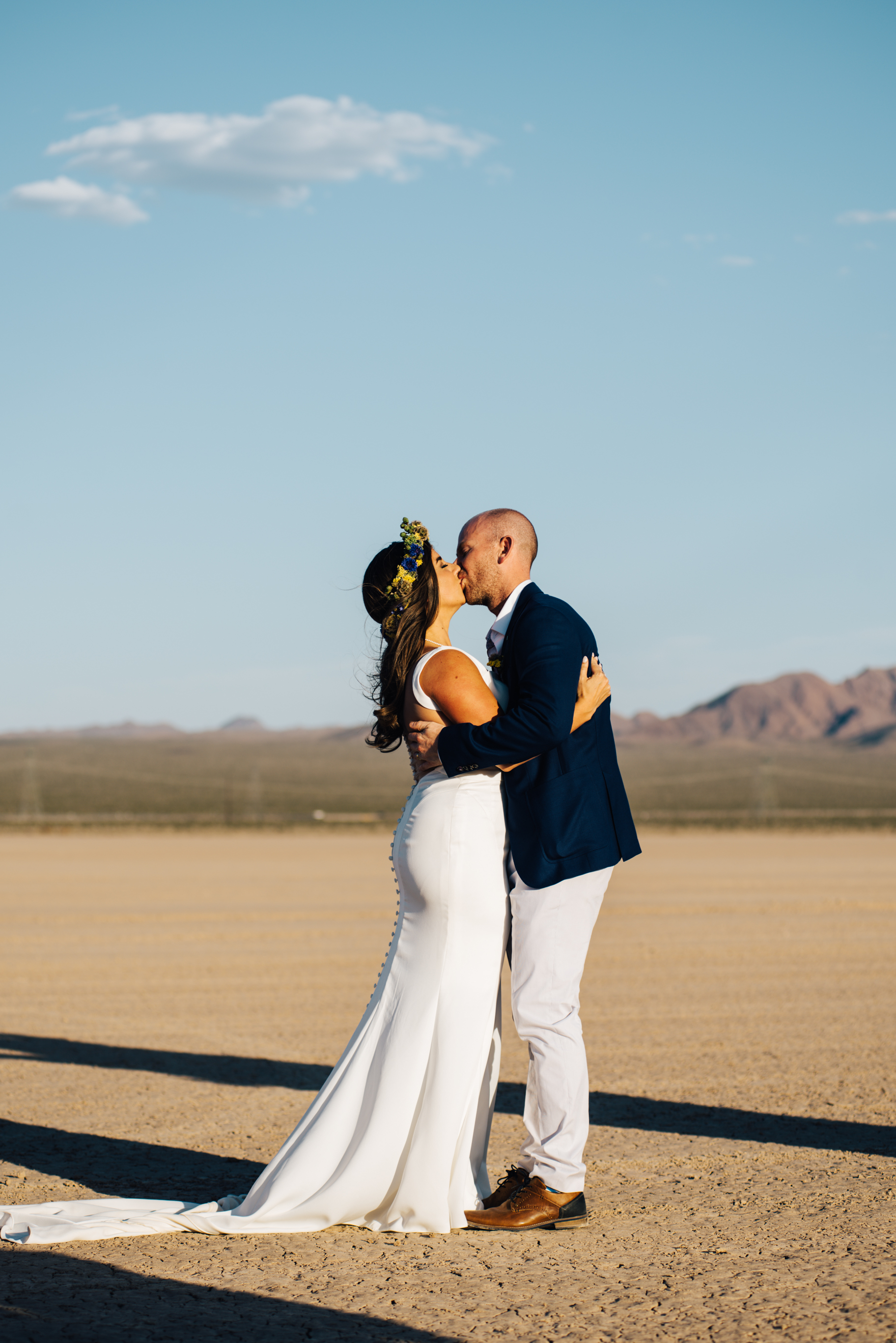 ted baker groom suit, groom, dry lake bed elopement, elopement, flora pop, las vegas wedding, las vegas elopement, pop up wedding, desert wedding, essence of australia wedding dress, wedding dress, bride, bride style, bridal, aussie wedding, las vegas photographer, desert life, summer wedding, 